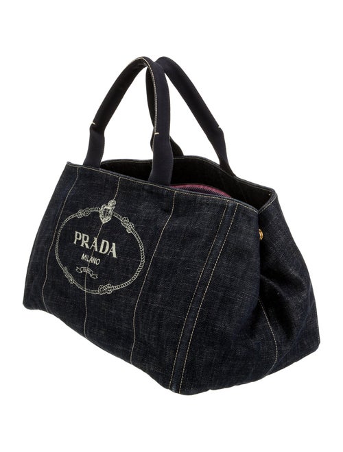 Prada Canvas Grommet Canapa Large