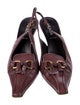 Prada Leather Tassel Accents Slingback Pumps