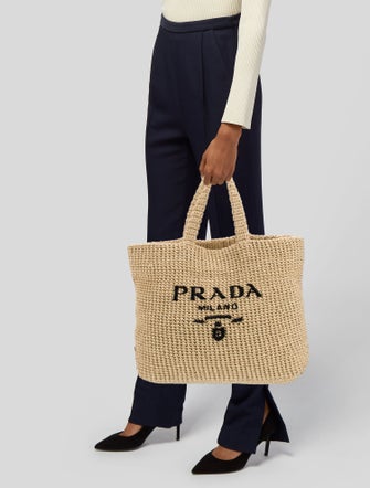 Prada Enameled Metal Triangle Tote