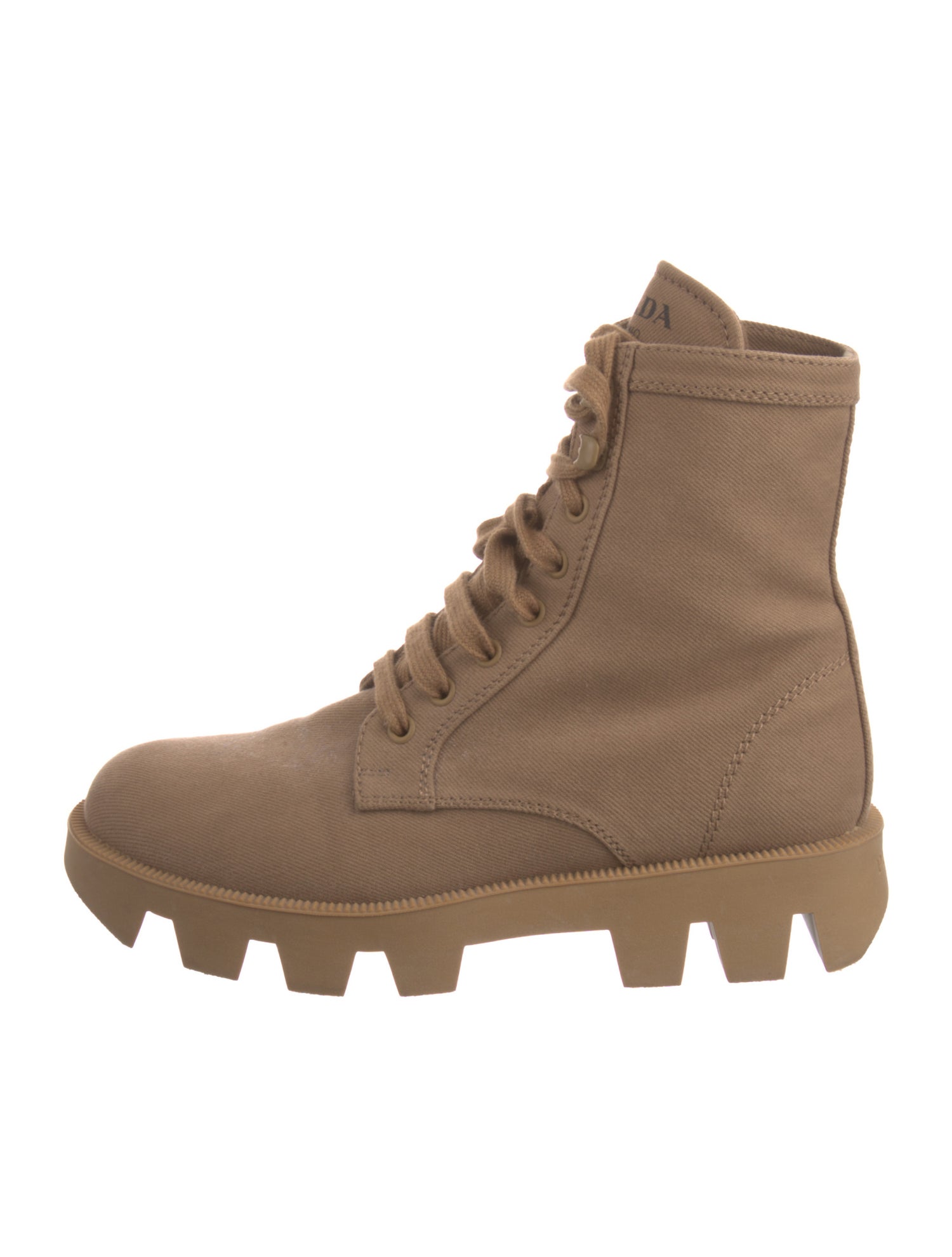 Prada Canvas Combat Boots