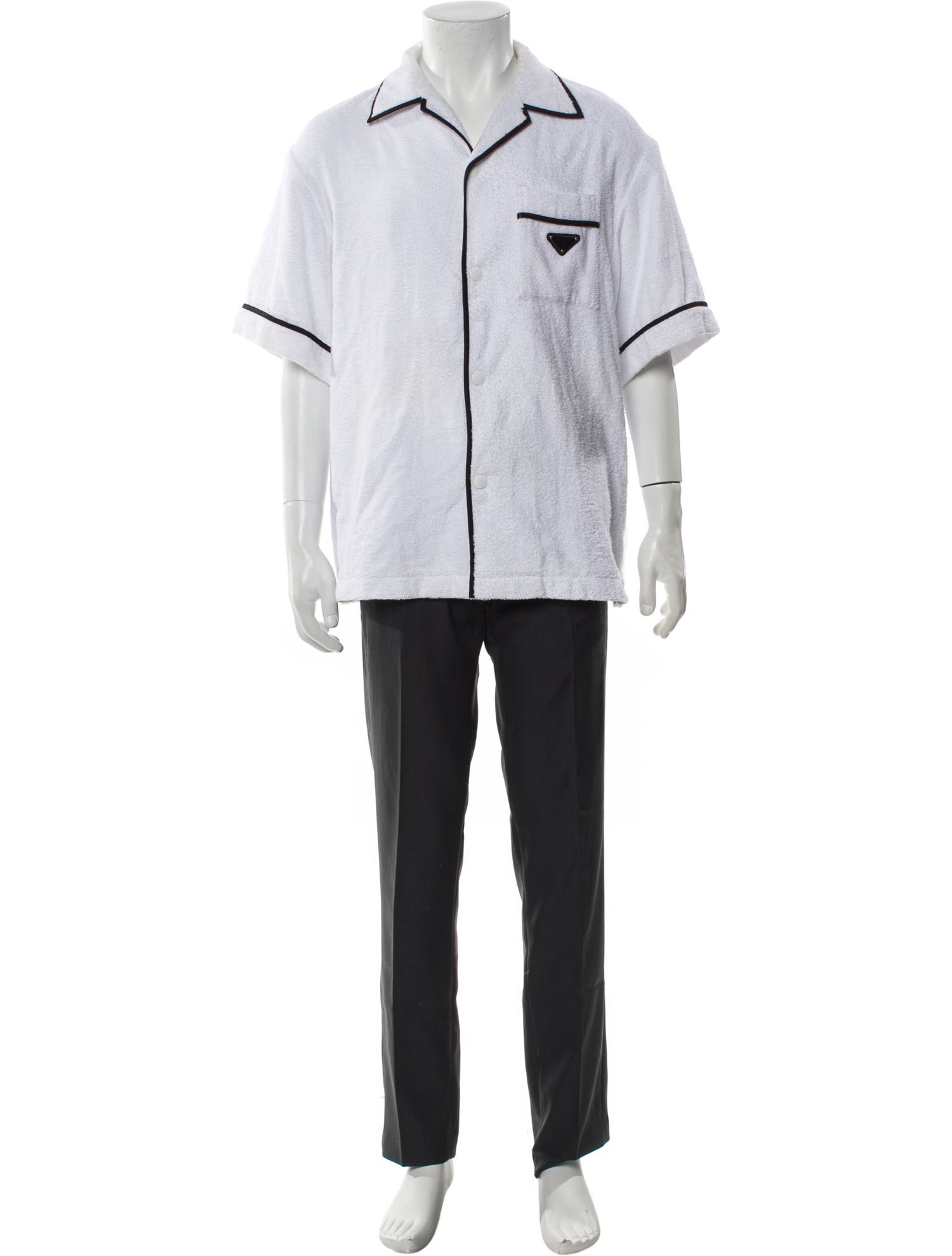 Prada 2021 Enameled Metal Triangle Shirt