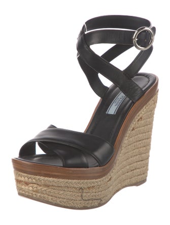 Prada Leather Espadrilles
