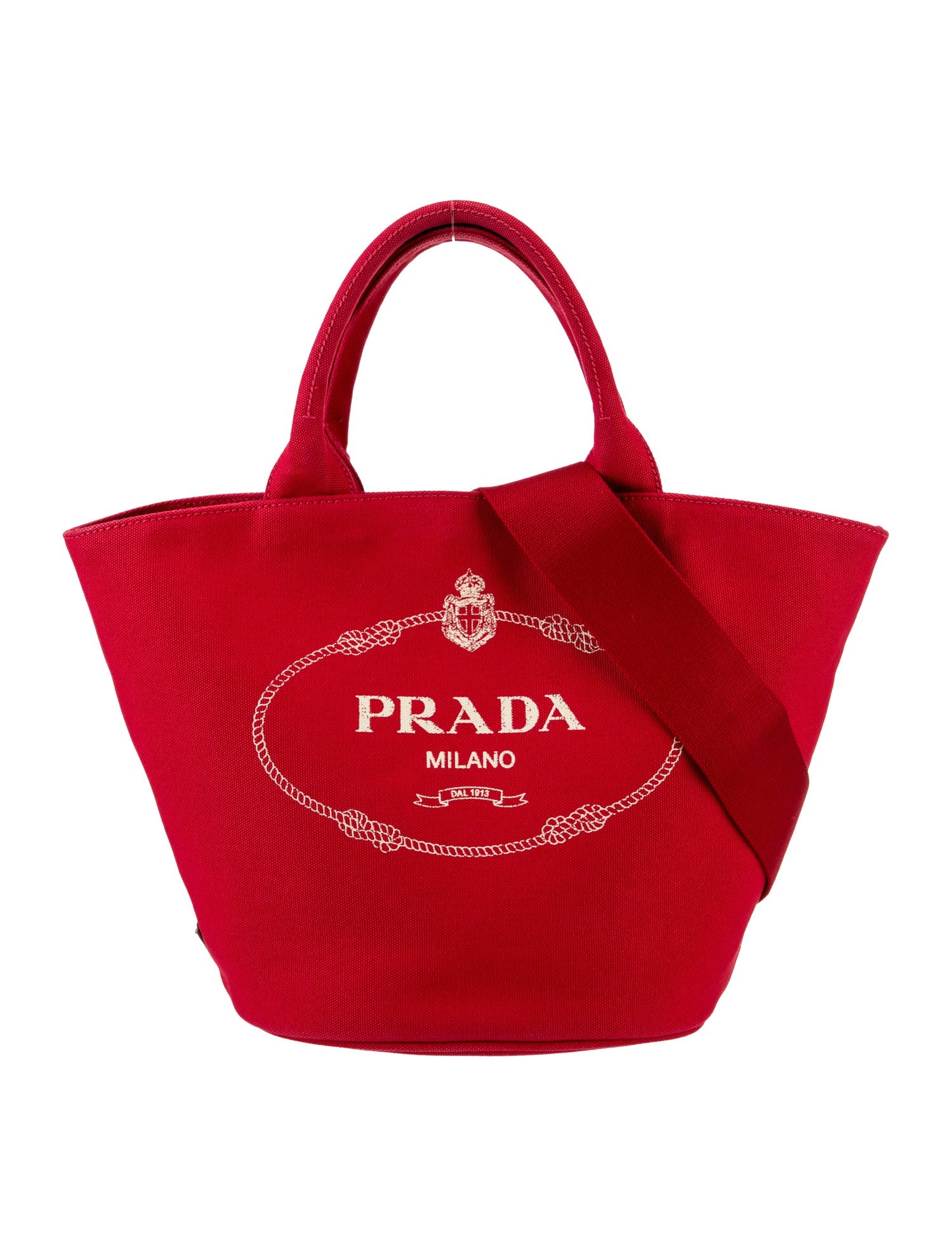 Prada Enameled Metal Triangle Tote