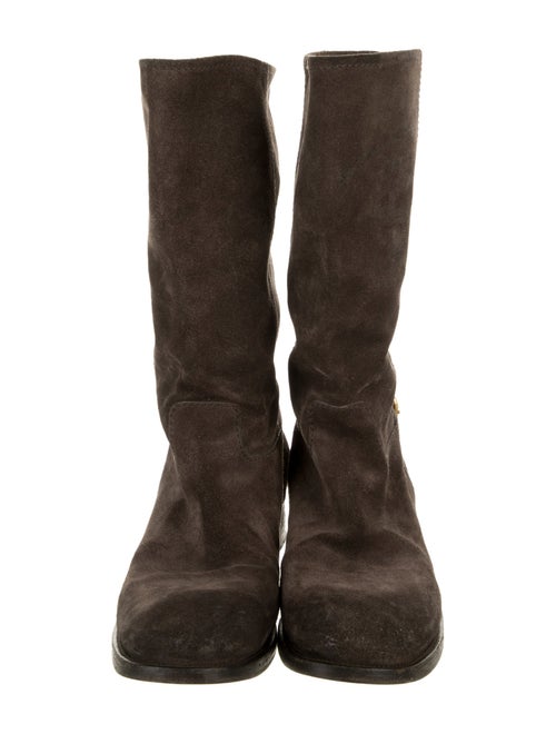 Prada Suede Moto Boots
