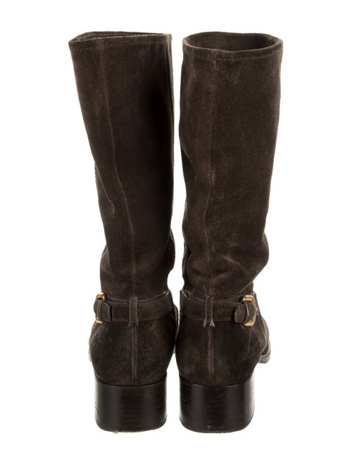 Prada Suede Moto Boots