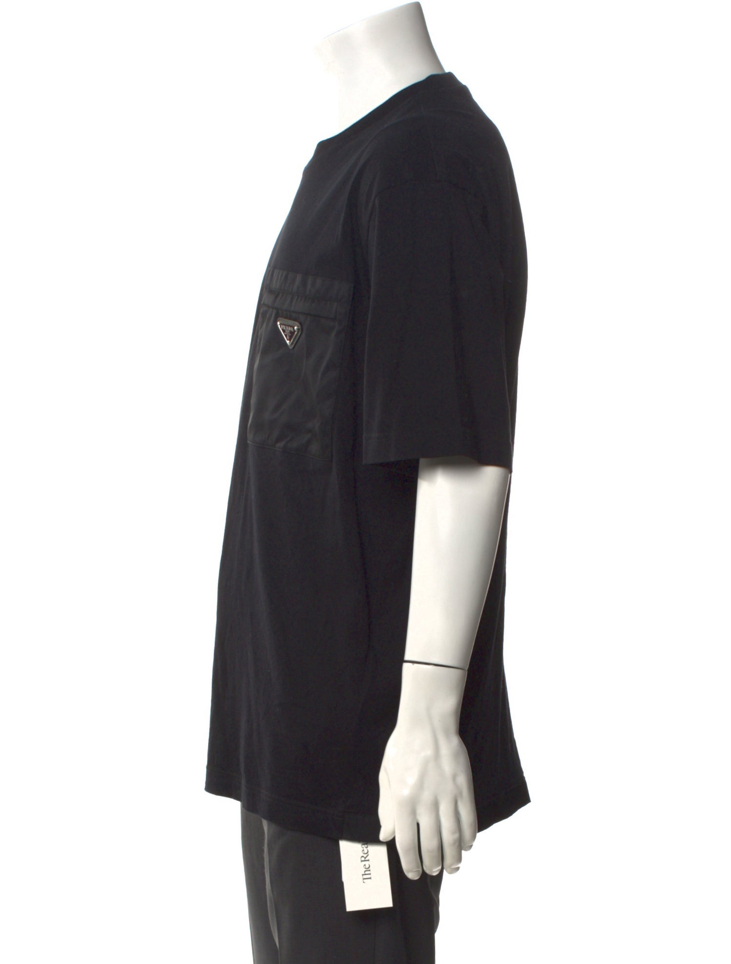 Prada 2022 Enameled Metal Triangle T-Shirt