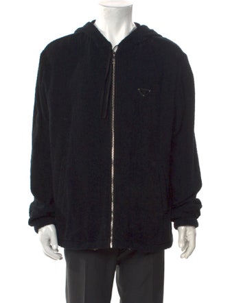 Prada 2022 Enameled Metal Triangle Hoodie