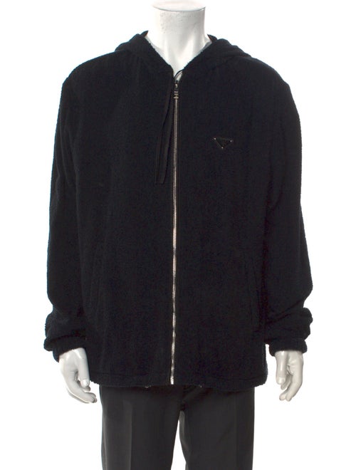 Prada 2022 Enameled Metal Triangle Hoodie