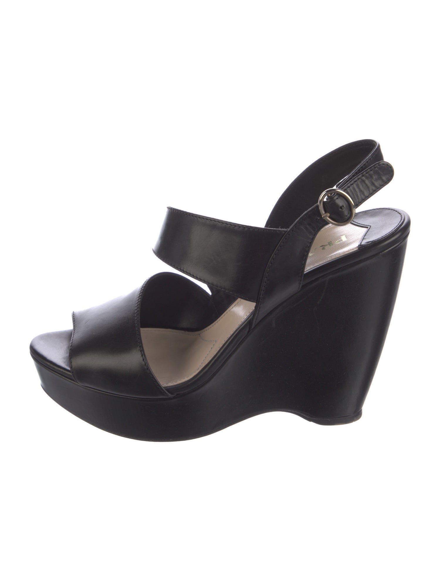 Prada Leather Slingback Sandals