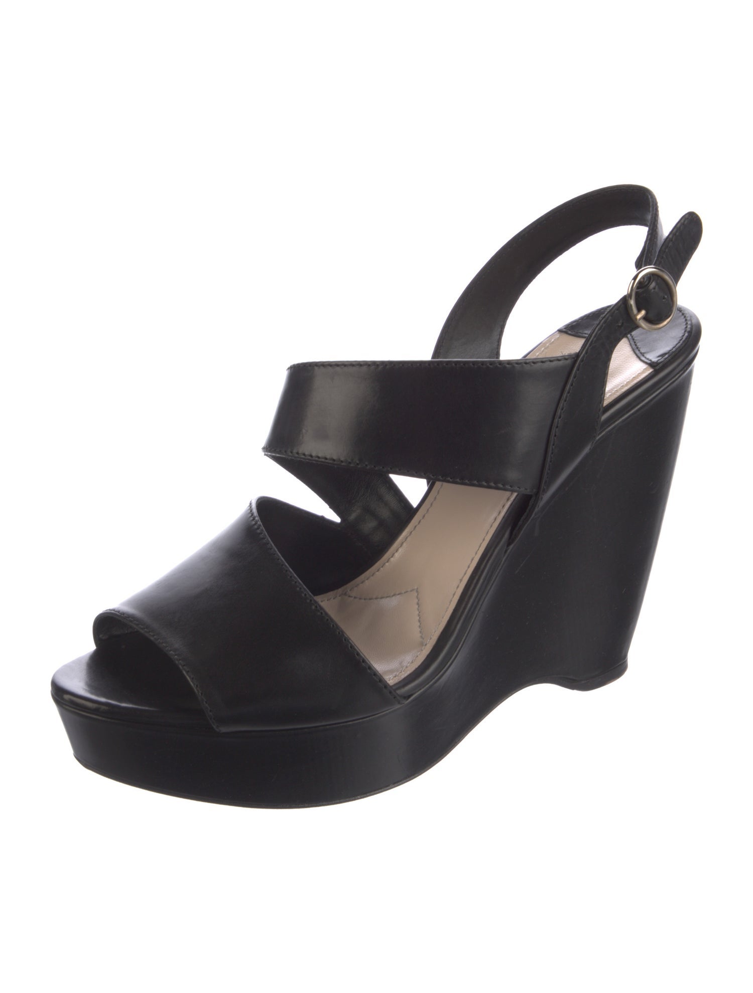 Prada Leather Slingback Sandals