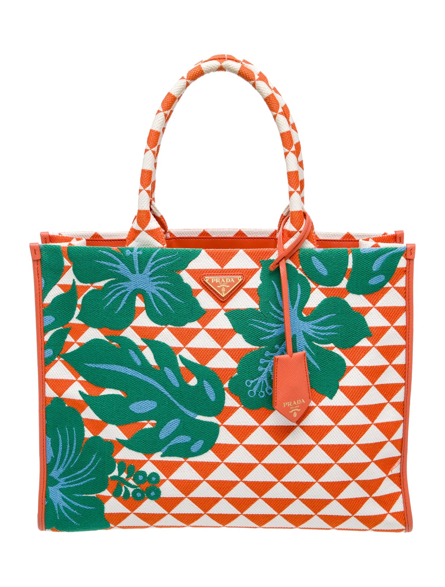 Prada Enameled Metal Triangle Symbole Large