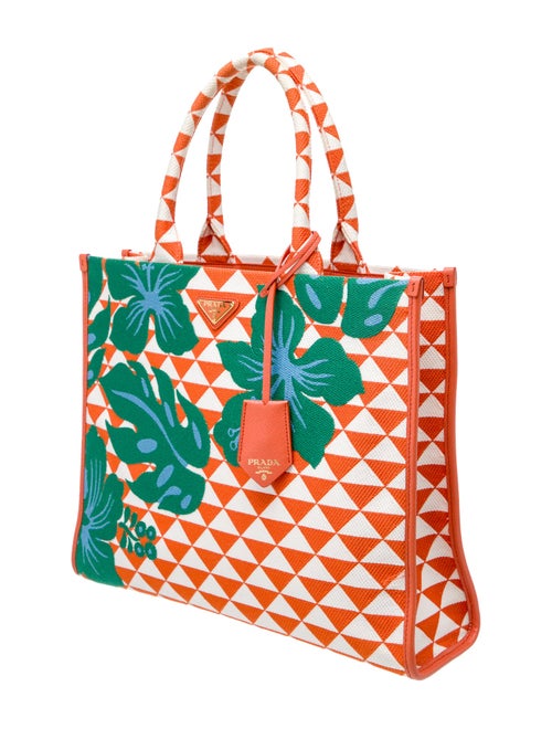 Prada Enameled Metal Triangle Symbole Large