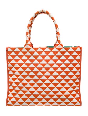 Prada Enameled Metal Triangle Symbole Large