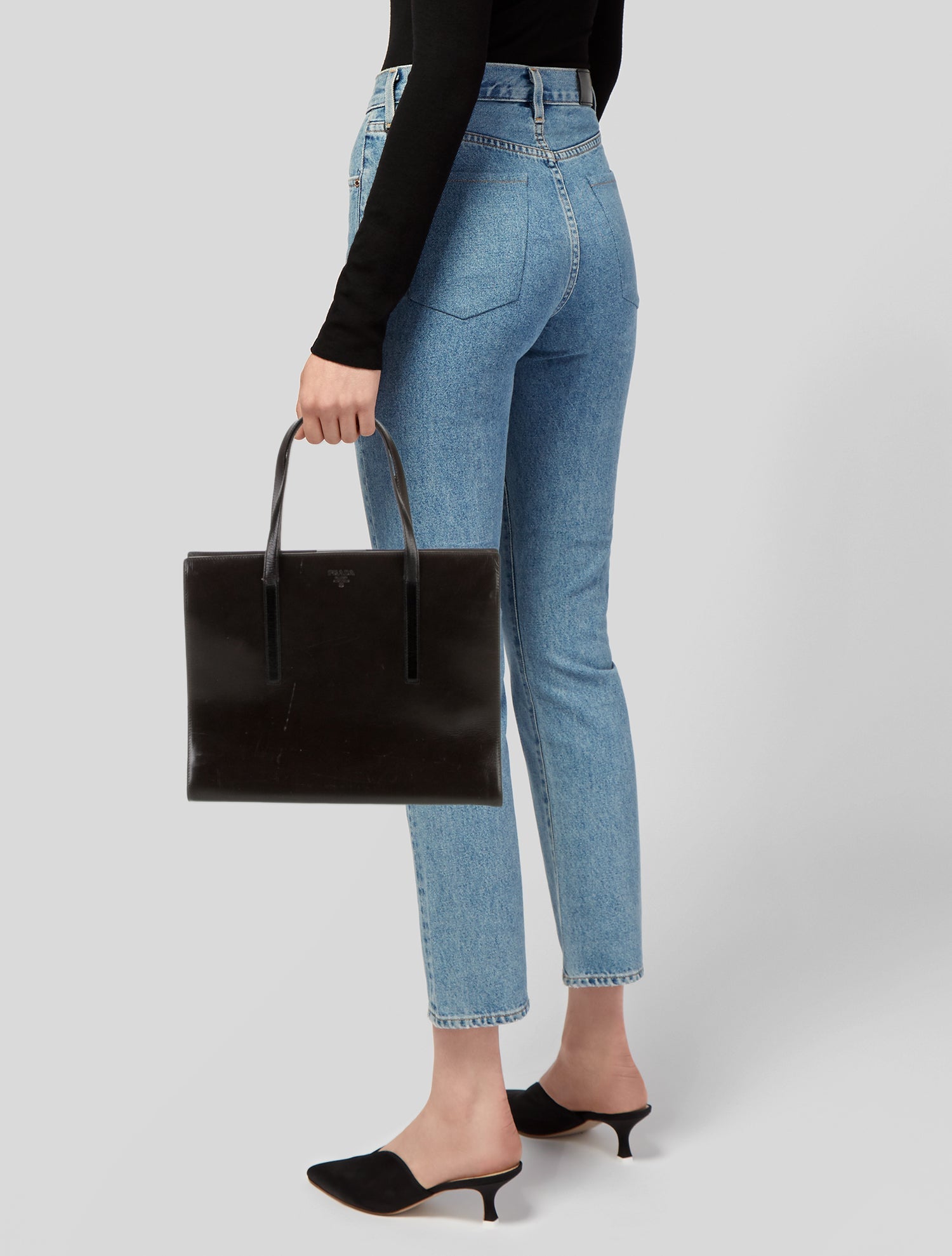 Prada Soft Calf Leather Tote Vintage