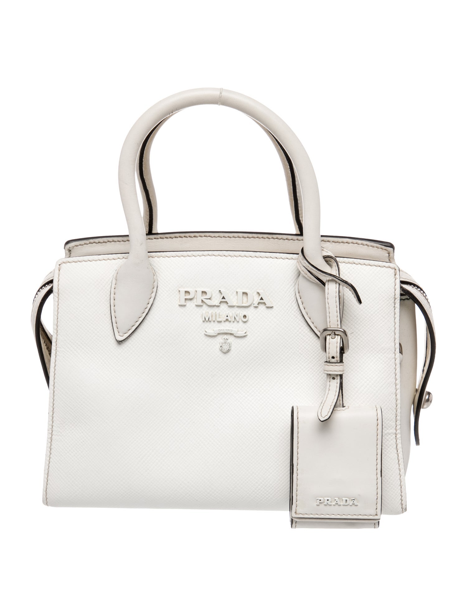 Prada Enameled Metal Triangle Kristen