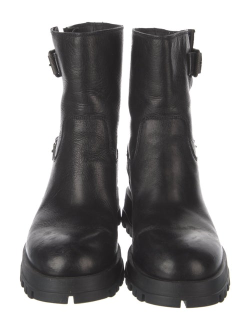 Prada Leather Moto Boots