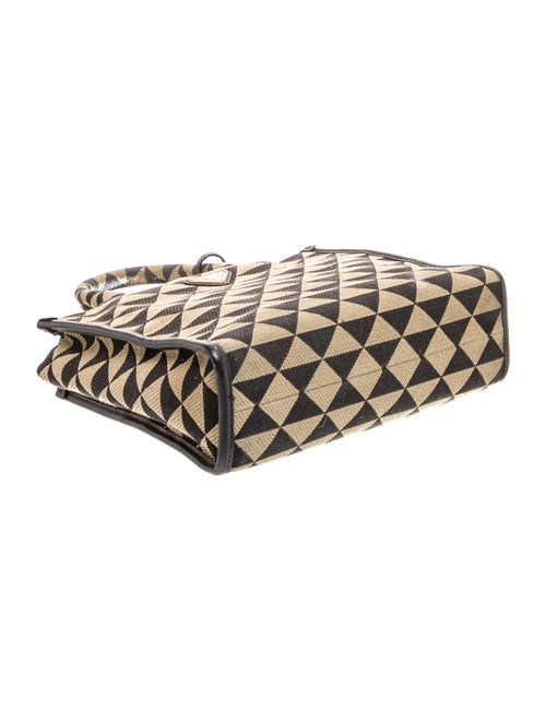 Prada Enameled Metal Triangle Triangle Small