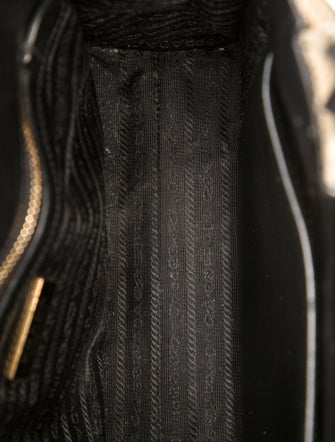 Prada Enameled Metal Triangle Triangle Small