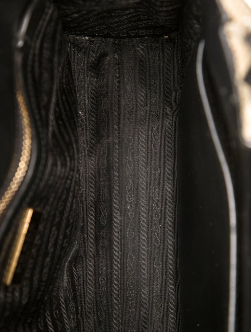 Prada Enameled Metal Triangle Triangle Small