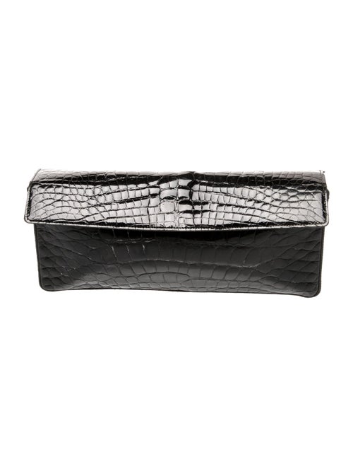 Prada Enameled Metal Triangle Clutch