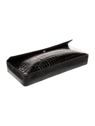 Prada Enameled Metal Triangle Clutch