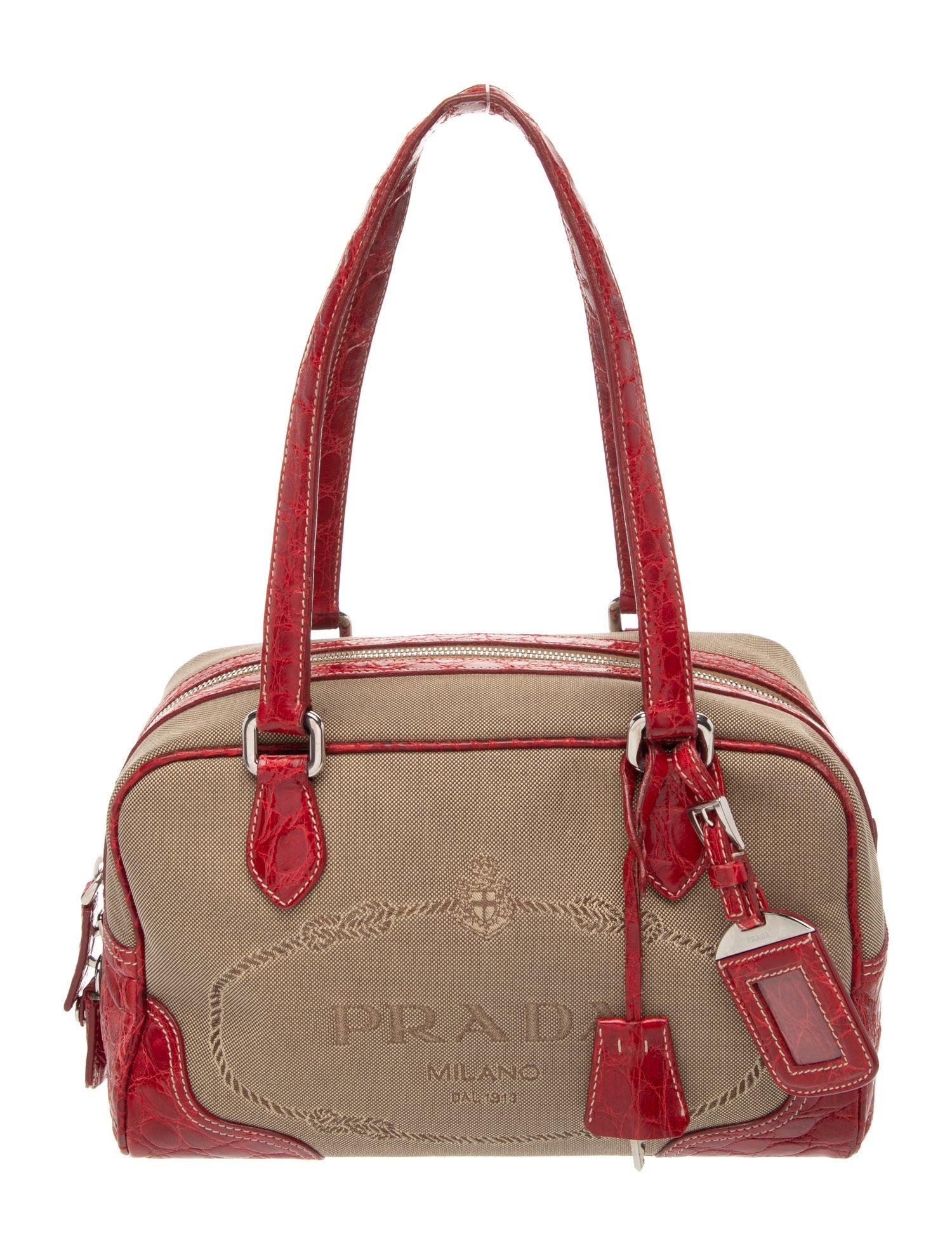 Prada Canvas Shoulder Bag