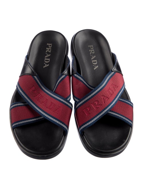 Prada Striped Slides