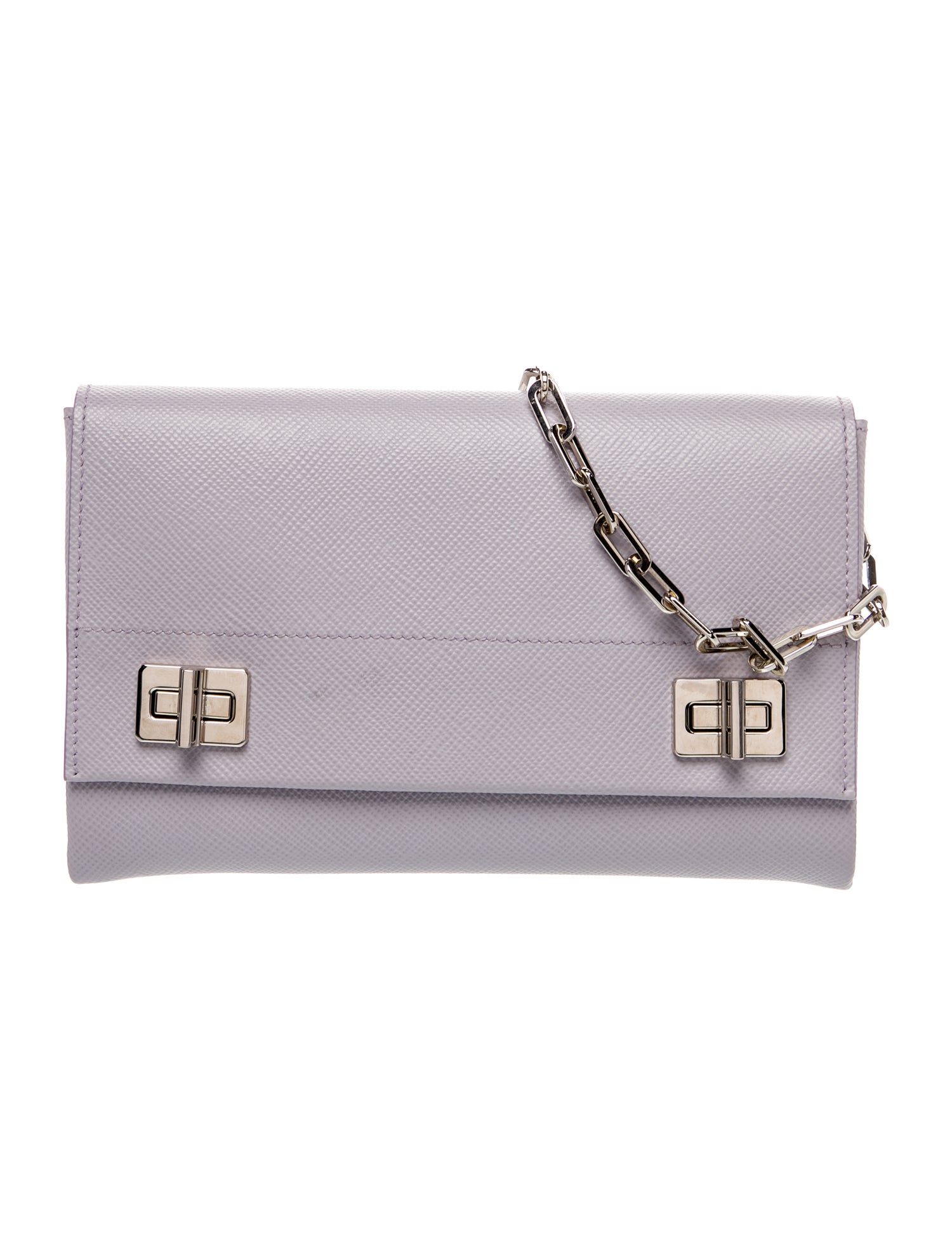 Prada Saffiano Cuir Leather Evening Bag