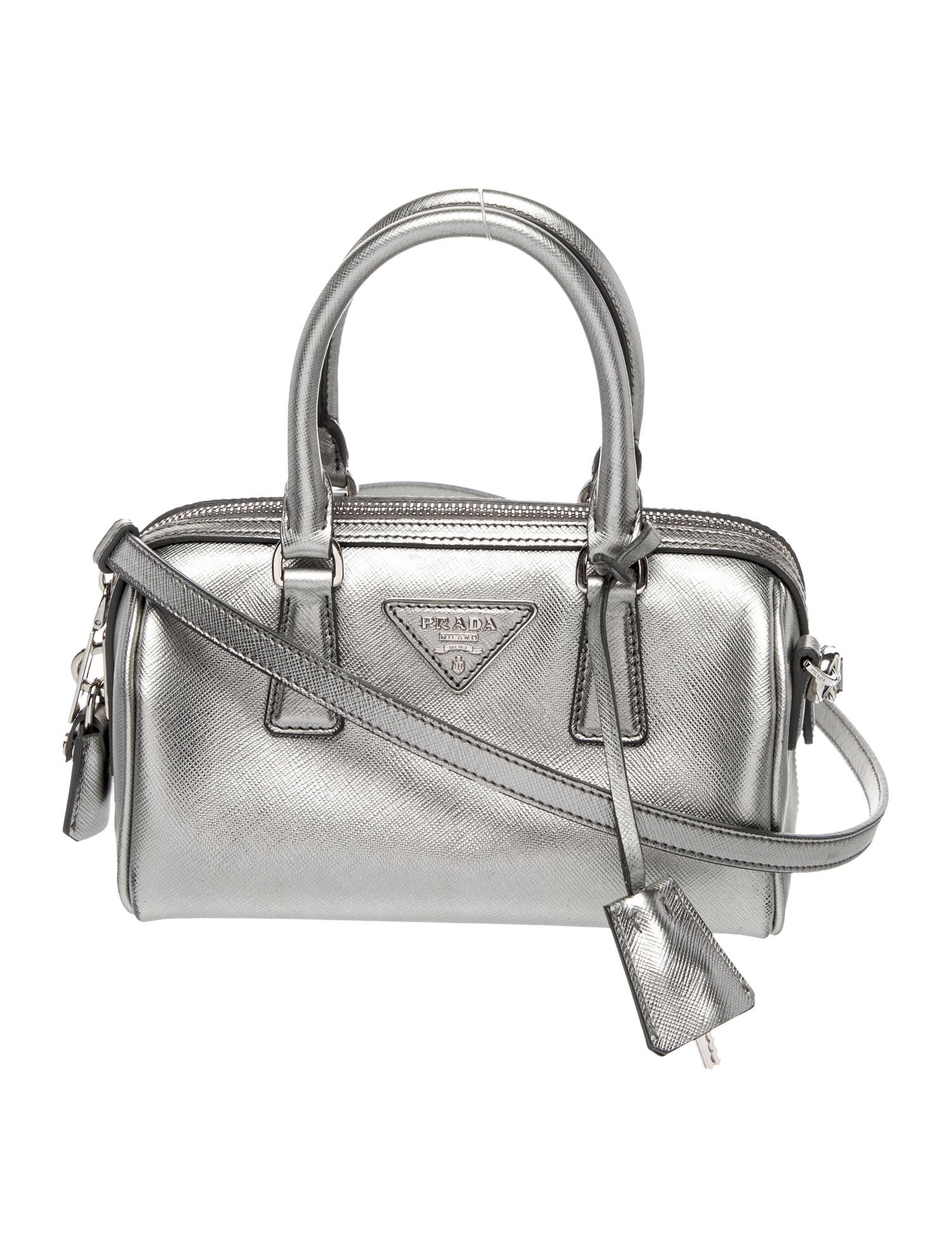 Prada Saffiano Leather Saffiano Lux Bauletto Small