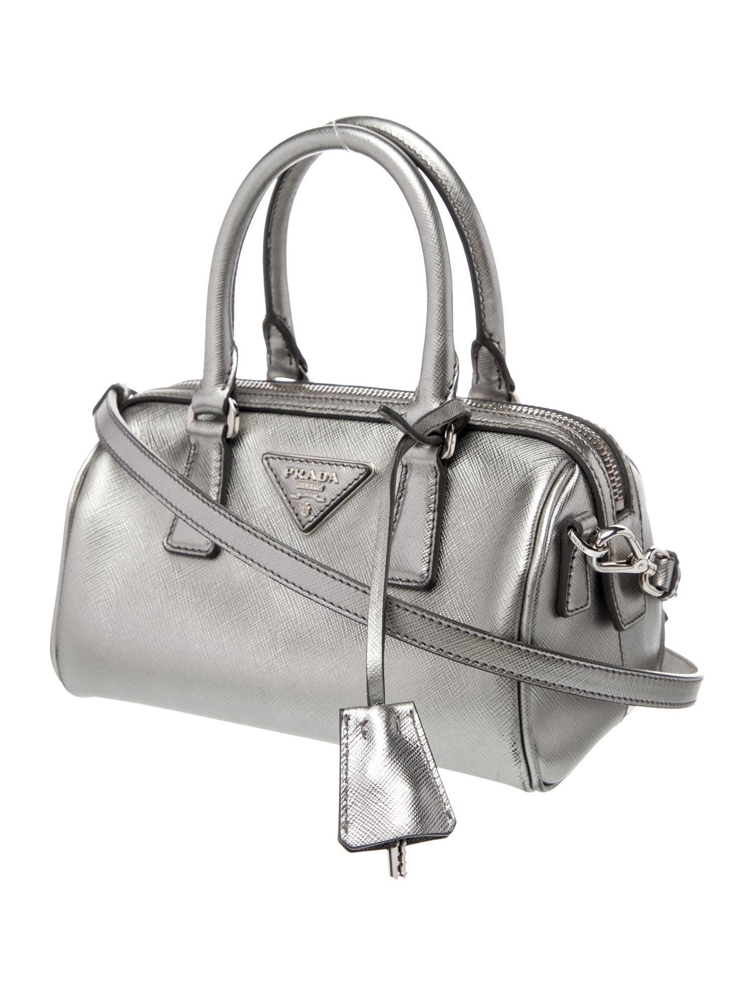 Prada Saffiano Leather Saffiano Lux Bauletto Small