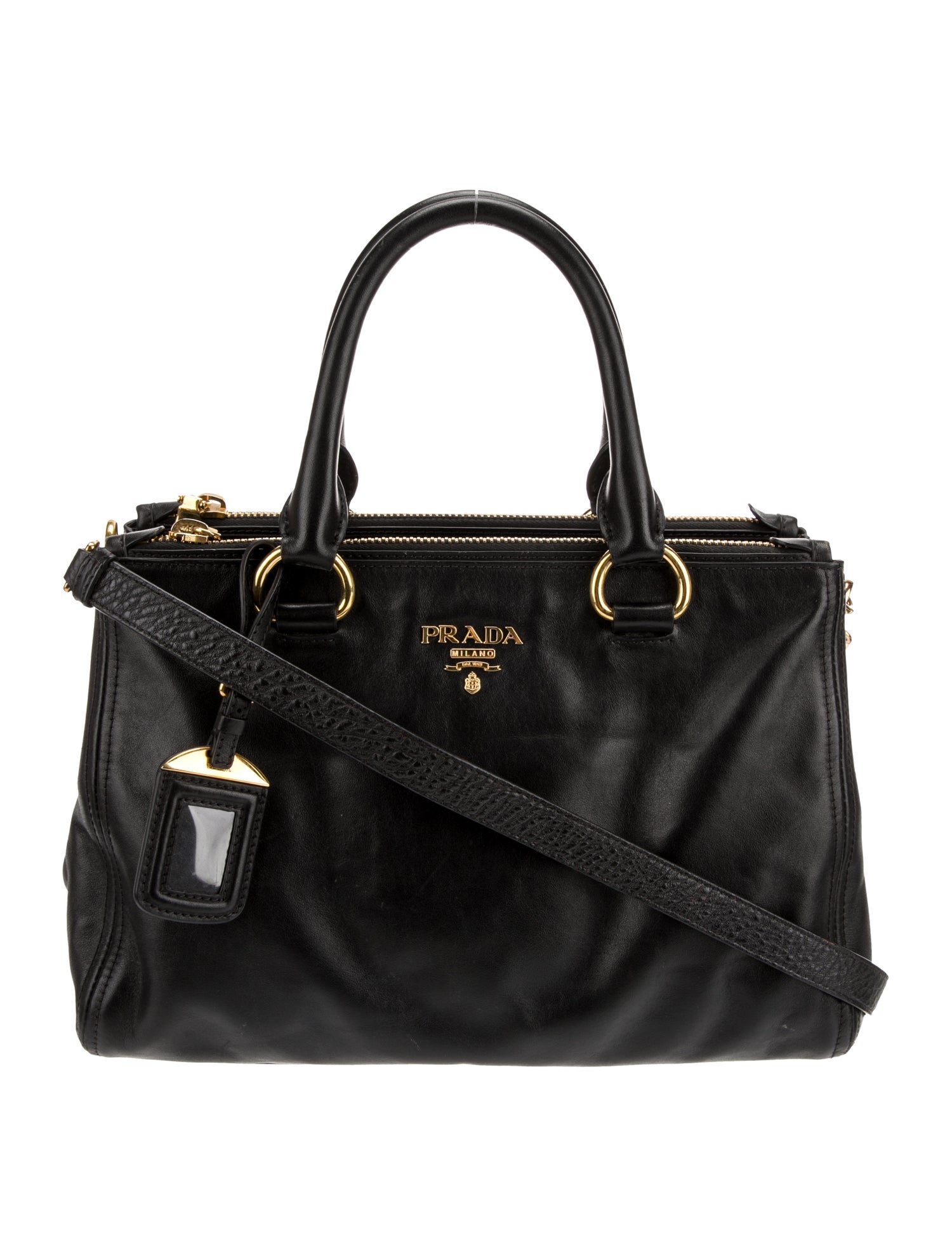Prada Soft Calf Leather Top Handle Bag Medium