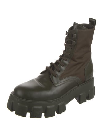 Prada Leather Lace-Up Boots