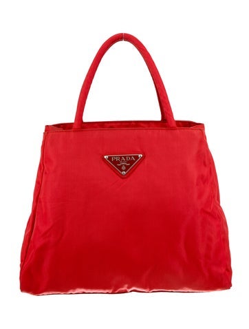 Prada Handle Bags Tessuto Nylon Top Bag Vintage