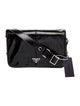 Prada Enameled Metal Triangle Shoulder Bag
