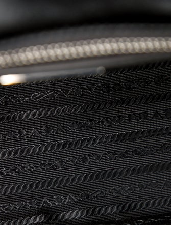 Prada Enameled Metal Triangle Shoulder Bag