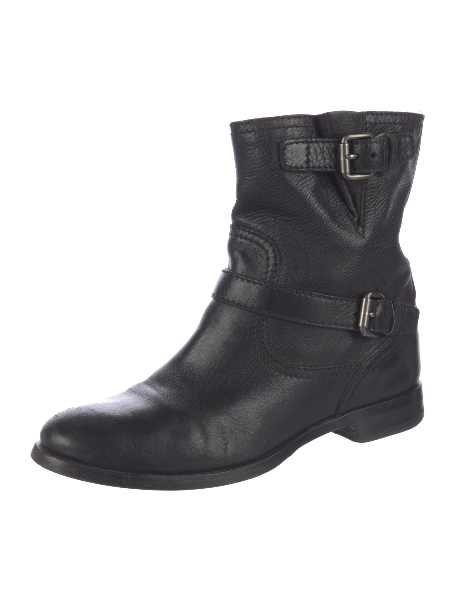 Prada Leather Moto Boots