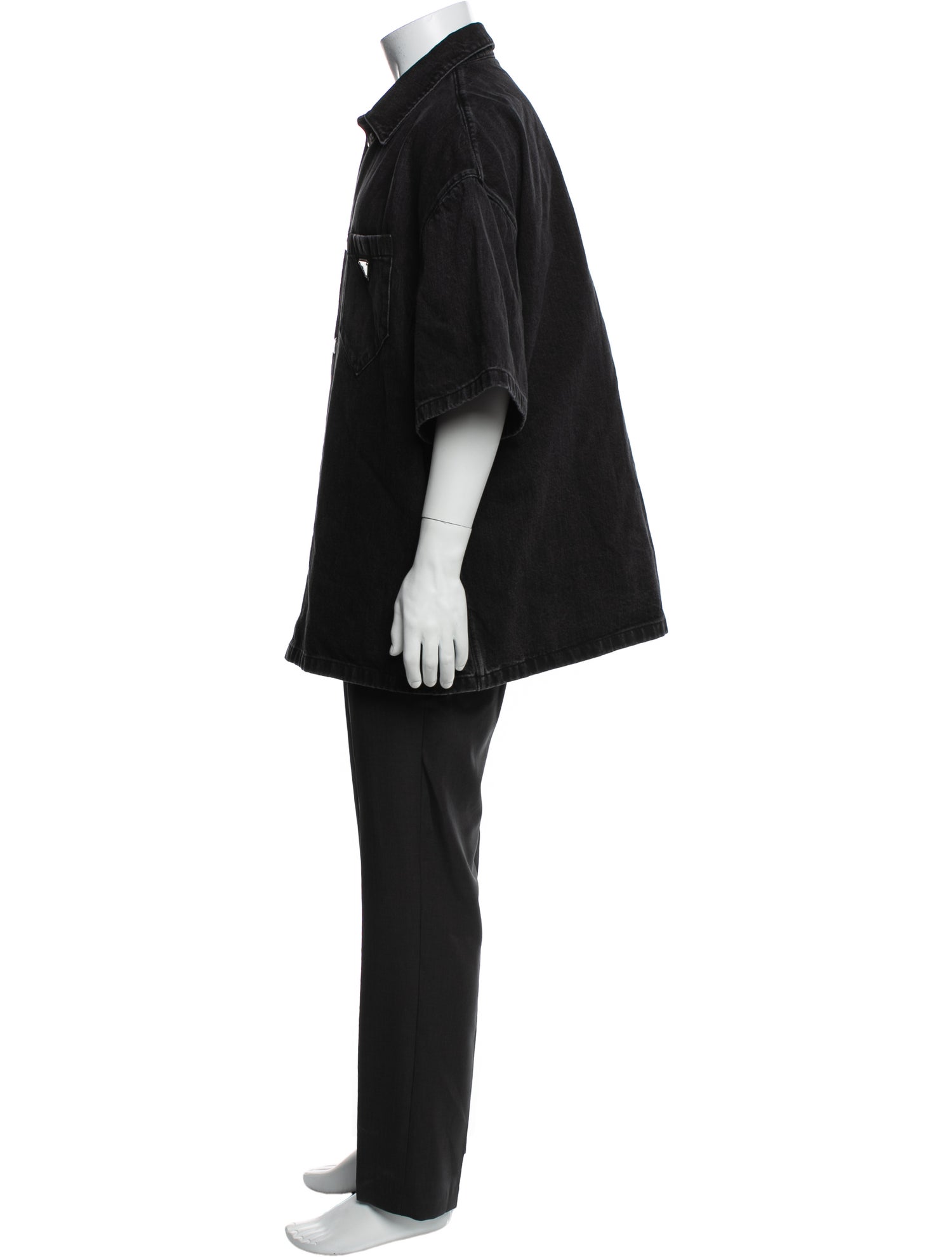 Prada 2023 Enameled Metal Triangle Shirt