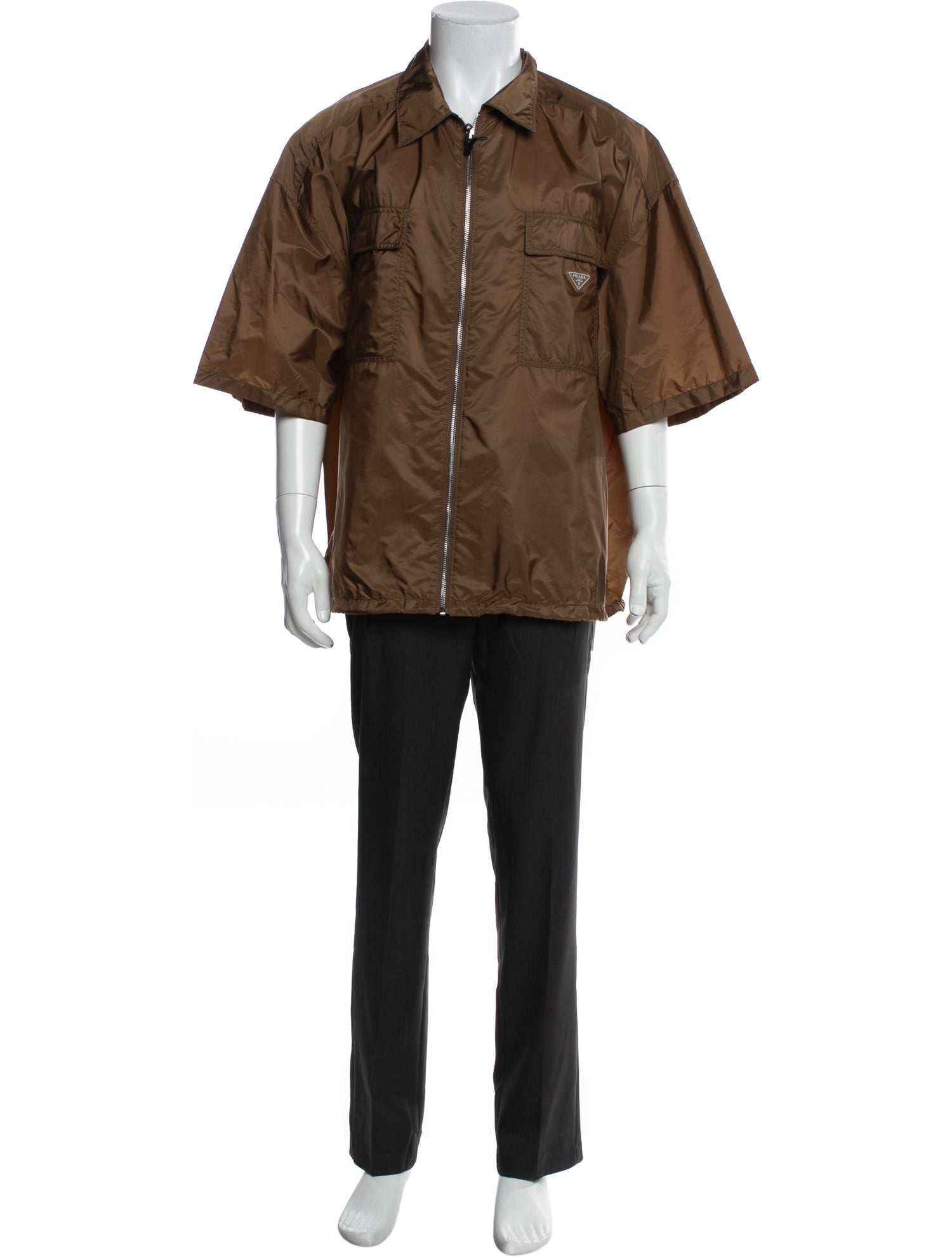 Prada 2025 Enameled Metal Triangle Shirt w/ Tags