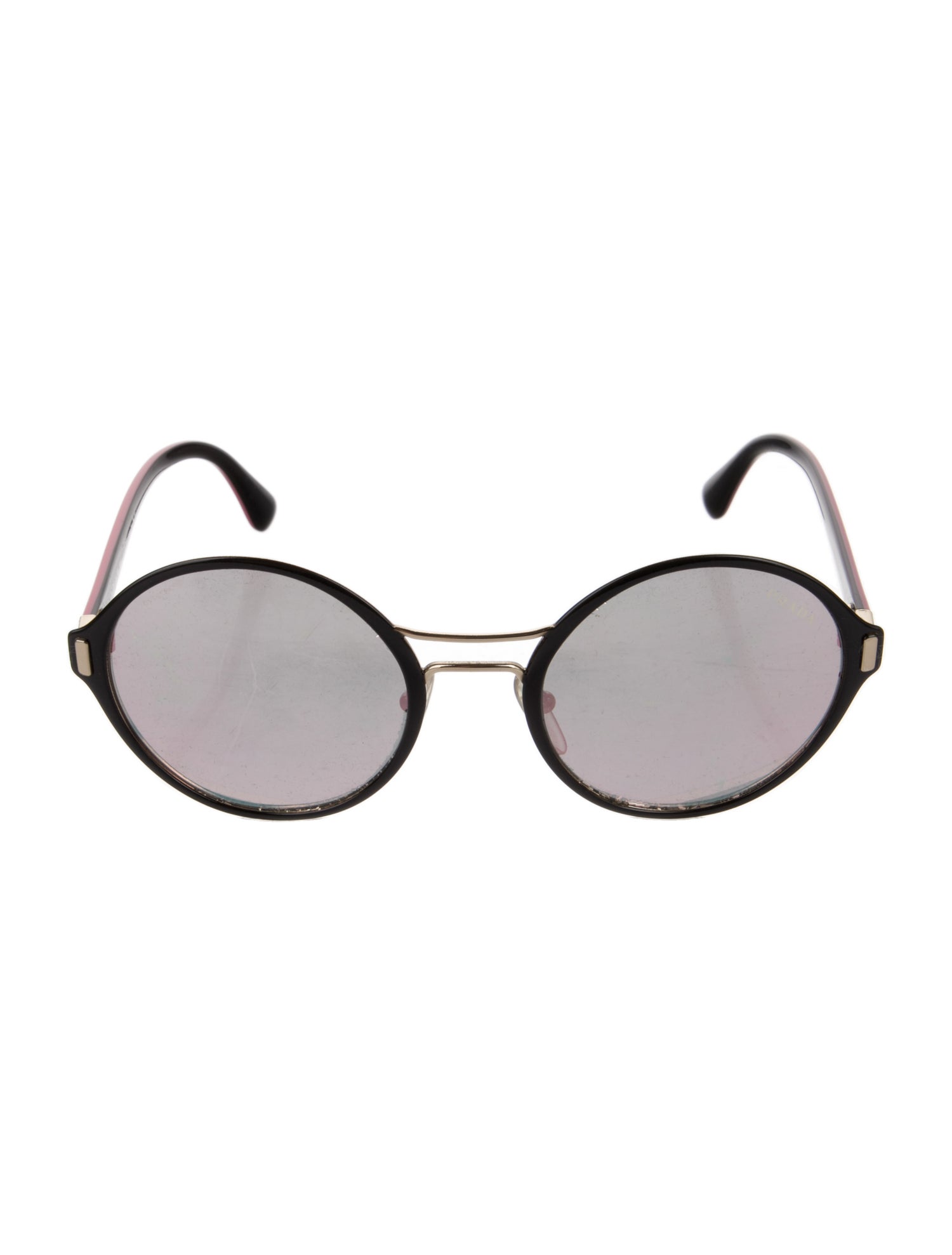 Prada Round Mirrored Sunglasses