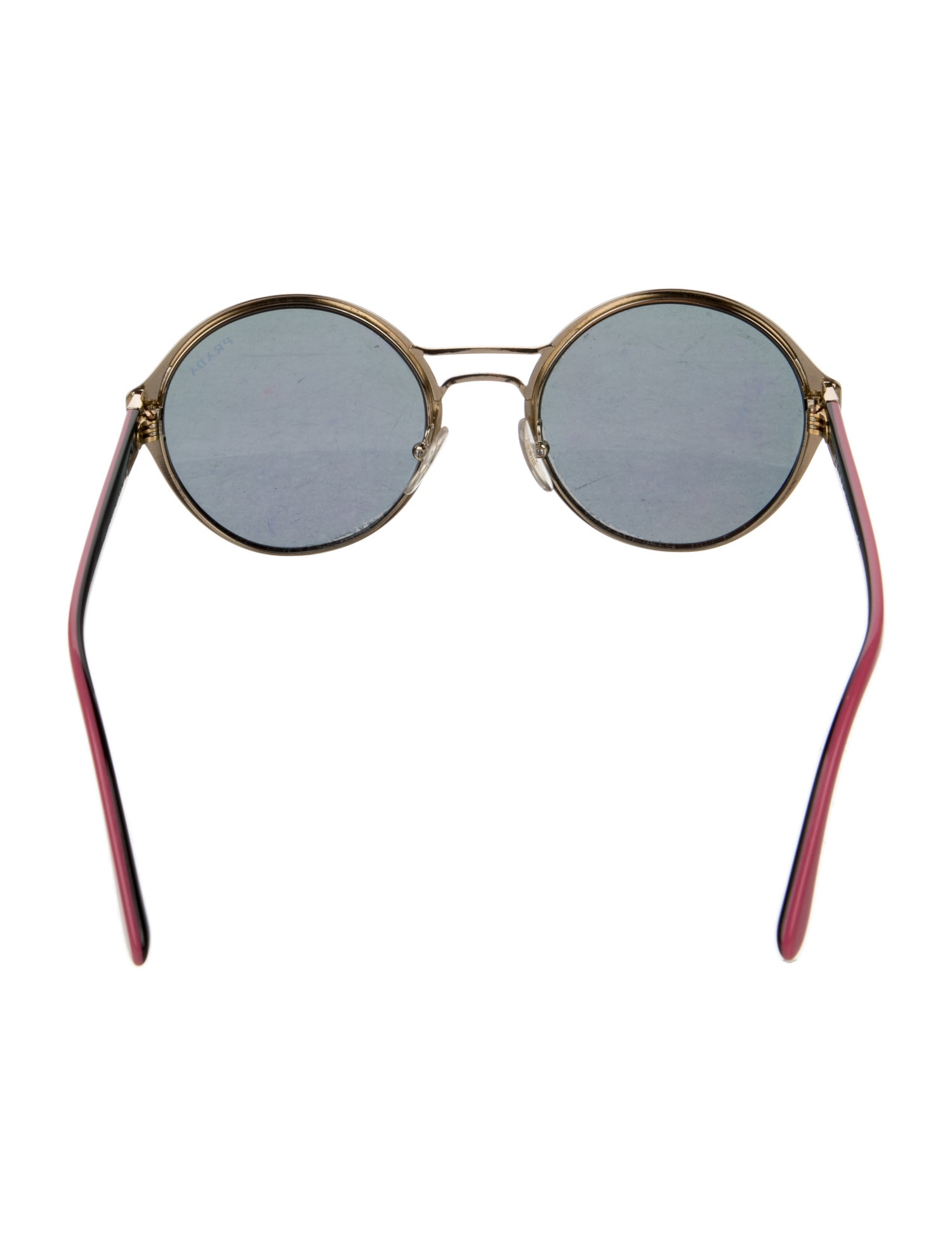 Prada Round Mirrored Sunglasses