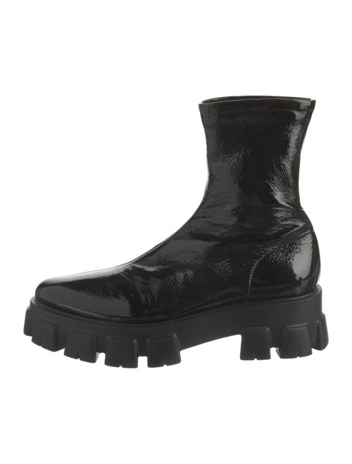 Prada Patent Leather Combat Boots