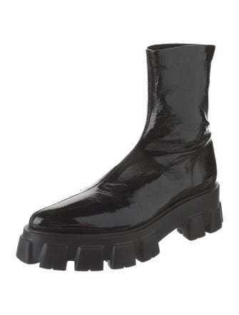 Prada Patent Leather Combat Boots