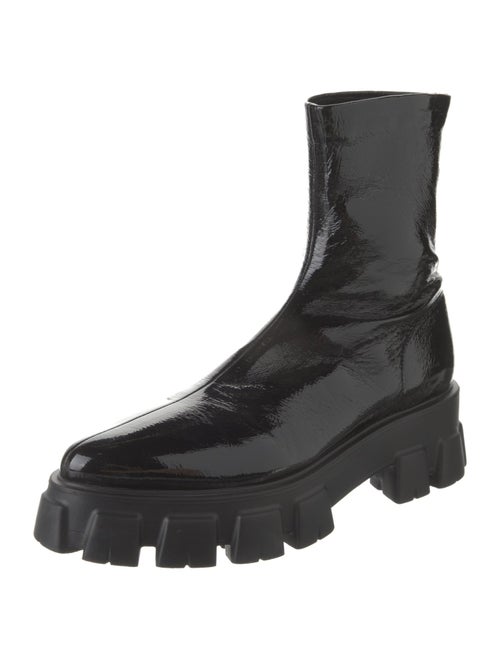 Prada Patent Leather Combat Boots
