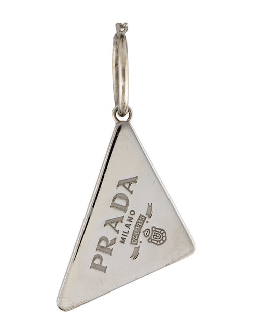 Prada Quartz Symbole Single Hoop Drop Earring