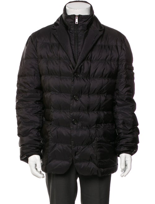 Prada 2016 Enameled Metal Triangle Puffer Coat