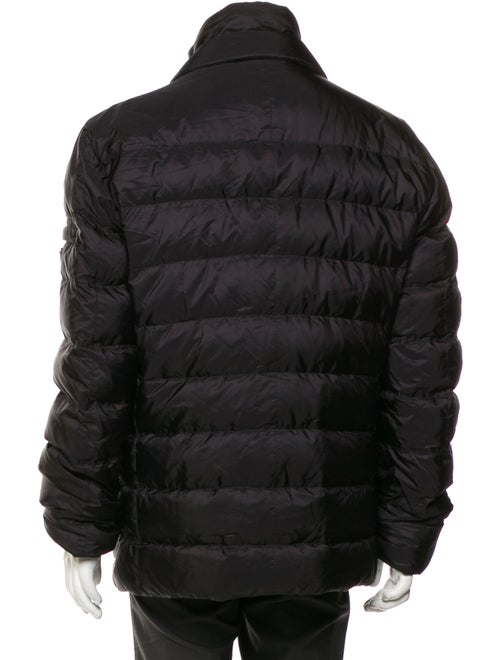 Prada 2016 Enameled Metal Triangle Puffer Coat