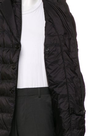 Prada 2016 Enameled Metal Triangle Puffer Coat