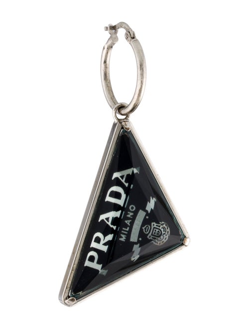 Prada Quartz Symbole Single Hoop Drop Earring