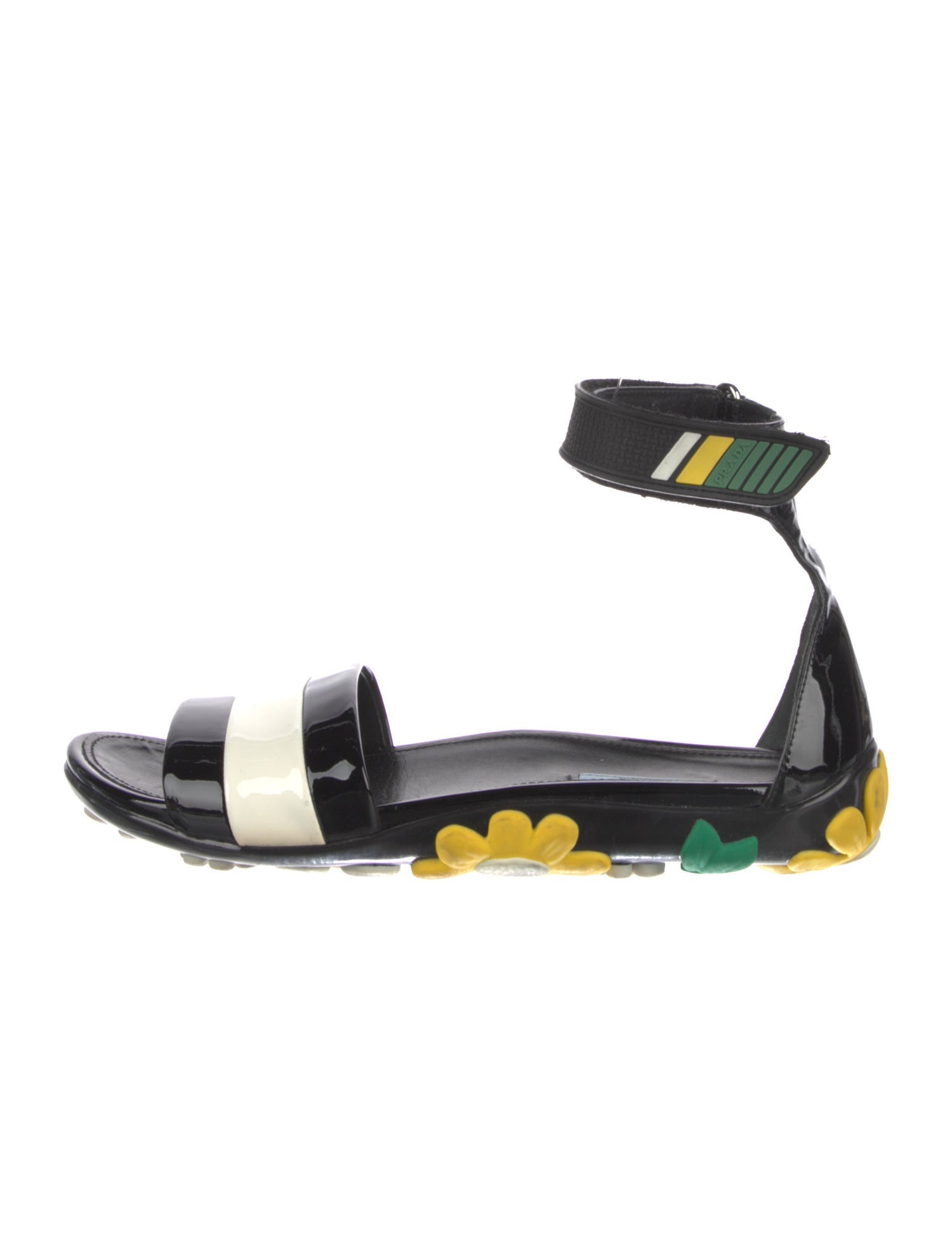 Prada Patent Leather Slingback Sandals
