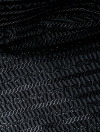 Prada Enameled Metal Triangle Backpack